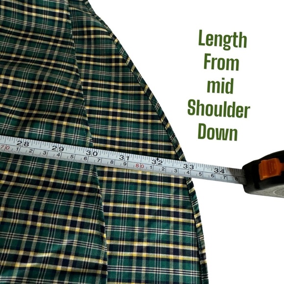 Lands End No Iron Pinpoint Oxford Plaid Button down long sleeve mens shirt XL - Picture 8 of 8